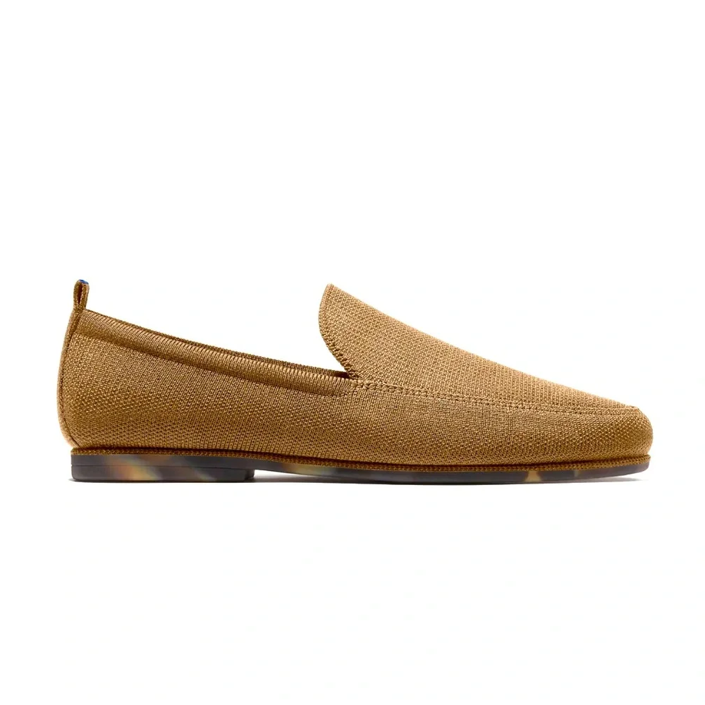 Men's Tan Woven Slip-On Loafers